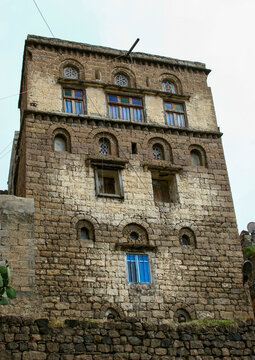 Traditional stones house, Ibb Governorate, Jibla, Yemen