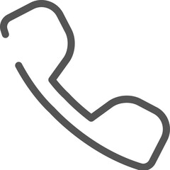 Telephone handset outline isolated on a transparent background Phone icon in flat style. Vector illustration on background. phone icon on round transparent Phone icon collection. Call sign. Vector