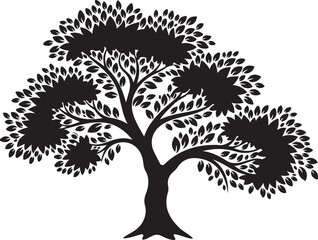 Obraz premium Majestic Tree of Life Silhouette Vector Design