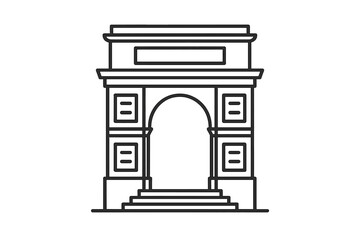 Fototapeta premium Classical monument structure featuring a prominent central arch design