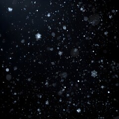 Cinematic falling snow particles over a dark background, creating a dramatic winter atmosphere. Perfect for overlays, posters, and holiday-themed visuals.
