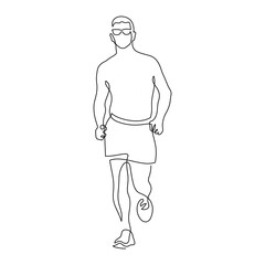 Running man line art