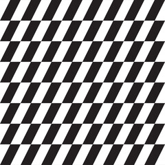 Obraz premium Monochrome Black and White Diagonal Parallelogram Seamless Pattern Background, Sport and Race Design.
