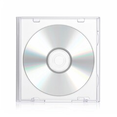 CD in clear case, silver disc