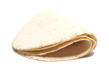 Mexican Corn Tortillas isolated on white background