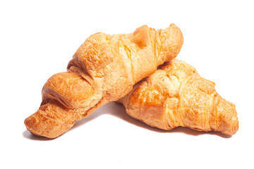 Fresh croissant isolated on white background