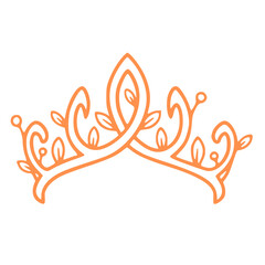 Beautiful decorative tiara outline for weddings