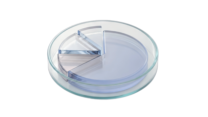 Pie Chart in Petri Dish: Data Analysis Concept