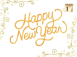 Happy new year illustration