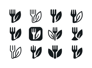 Fototapeta premium Dietary Habit Icons. Dietary habits. Icon set. Set Logo of dieta