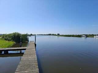 Naklejka premium River the Rotte from Moerkapelle to Rotterdam at the Tweemanspolder