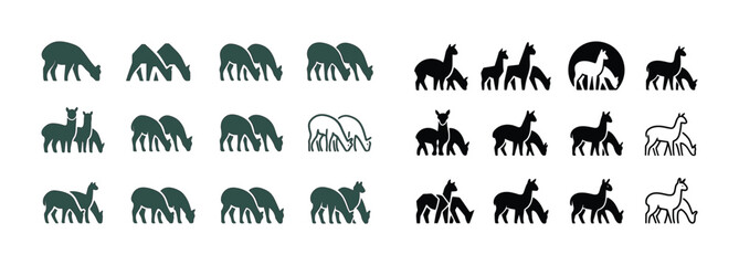 Fototapeta premium Minimalist animal silhouettes in varied designs and patterns