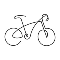 Bicycle one line vector icon