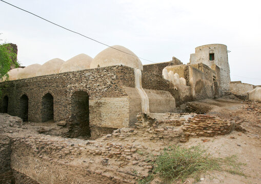 Mosque domes in the old town, Al Hudaydah Governorate, Zabid, Yemen