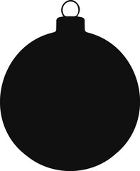 Christmas oranment silhouette vector flat illustration design.