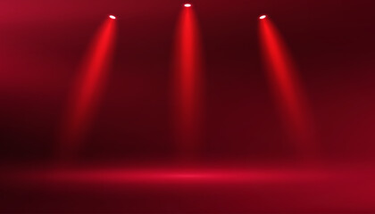 Red studio room background space for selling products, backdrop, wallpaper, background, text.