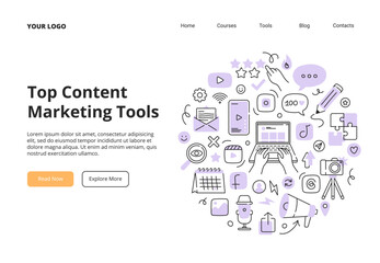 Content creation concept. Suitable for social media and digital marketing. Vector illustration for landing page, banner, or ad.