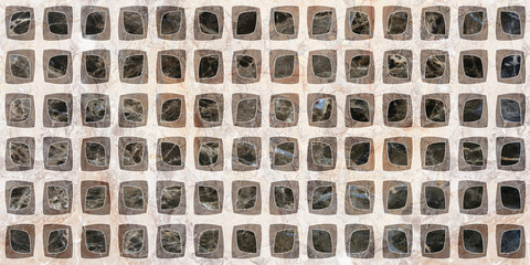 Geometric  marble mosaic wallpaper parquet floor elements ceramic tile design