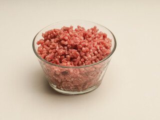 Ground meats in a bowl