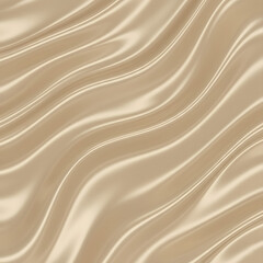 Fototapeta premium Elegant beige fabric waving across the frame with soft highlights and shadows
