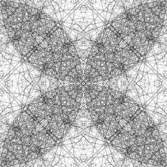 seamless op art creative geometric pattern, ornament, modern abstract linear floral background, fashion print, original vector decoration