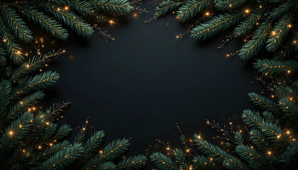 Christmas background on a black backdrop. Christmas, winter holidays, New Year