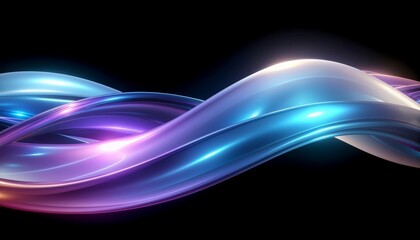 Obraz premium Abstract Neon Waves Background Digital Art Design Element