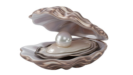 Pearl of Radiance: A single, lustrous pearl gleams within the embrace of its oyster shell, capturing the allure of the deep ocean and the treasure it holds.