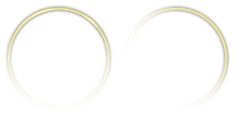 Magic aura golden circle clipart isolated on transparent background for luxury design and decoration. Shiny circular golden frame with sparkles, dust particles and halo light. Gold glowing ring PNG.