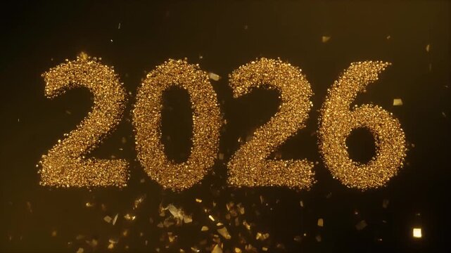 New Year Countdown 2016 to 2026 Glitter Ball Celebration.