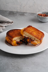 Grilled cheese sandwich with bacon