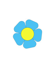 pink color flower image. Vector image of flower.