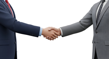 A business agreement symbolized by a handshake between two professional individuals