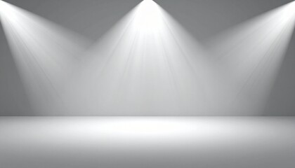 Single spotlight on suspended pen in white space