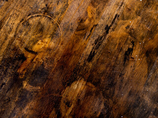 Dark Weathered Wood Texture Background: Grunge Vintage Wooden Surface with Natural Grain Pattern and Aged Rustic Character