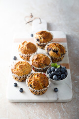 Homemade blueberry muffins