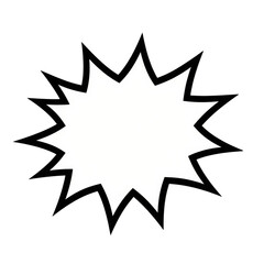 Fototapeta premium Dynamic starburst shape with jagged edges.