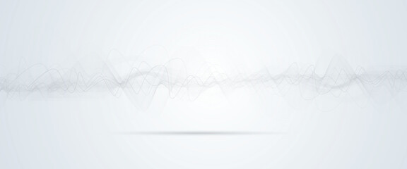 Technology and science banner or header. Connected neural cloud network