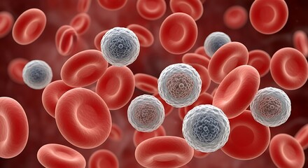 red blood cells flowing through vein