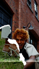 Vertical Paper Cut Transition 09