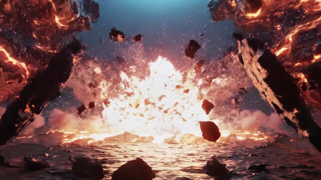 Abstract visualization of subterranean glowing energy channels and pressure building moments before a stylized deep-sea seismic volcanic rupture data, subterranean, connection