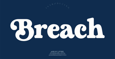 Breach Sports minimal tech font letter set. Luxury vector typeface for company.