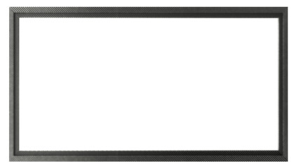 picture frame of carbon fabric created by 3D modeling transparent png file.	