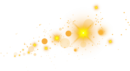 Sparkling Dust Light PNG Magical Glitter Glow With Stars on Transparent Overlay