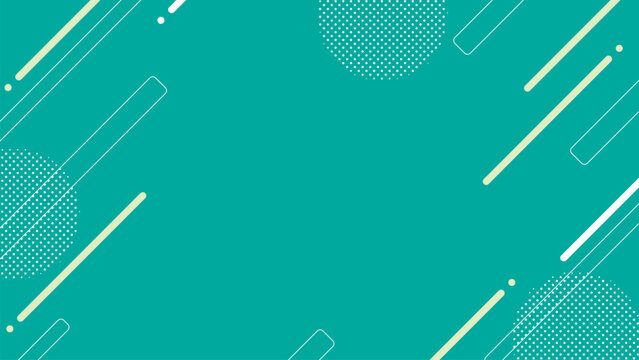 緑基調の幾何学模様背景【16:9素材シリーズ】