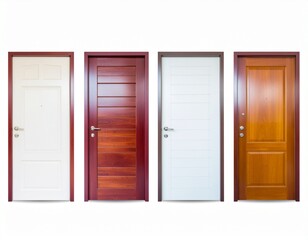 open door and red wall