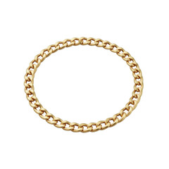 Obraz premium Gold Chain Link Bracelet in Circular Shape
