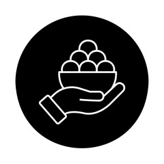 Charity hands giving food