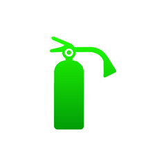 Green Fire Extinguisher Icon Vector &ndash; Safety Symbol Silhouette