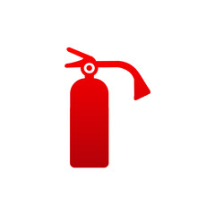 Red Fire Extinguisher Icon Vector &ndash; Safety Symbol Silhouette